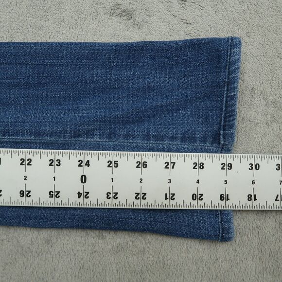 7 For All Mankind Jeans Women's 25 Low-Rise Skinny Bootcut 29" Inseam Distressed - Picture 4 of 16